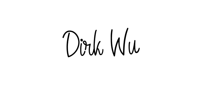 Dirk Wu stylish signature style. Best Handwritten Sign (Angelique-Rose-font-FFP) for my name. Handwritten Signature Collection Ideas for my name Dirk Wu. Dirk Wu signature style 5 images and pictures png