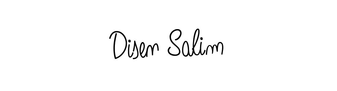 Make a beautiful signature design for name Disen Salim. With this signature (Angelique-Rose-font-FFP) style, you can create a handwritten signature for free. Disen Salim signature style 5 images and pictures png