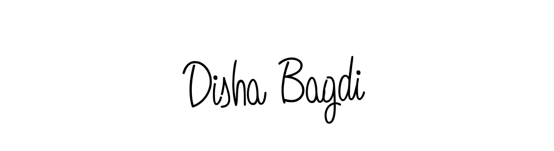 Use a signature maker to create a handwritten signature online. With this signature software, you can design (Angelique-Rose-font-FFP) your own signature for name Disha Bagdi. Disha Bagdi signature style 5 images and pictures png