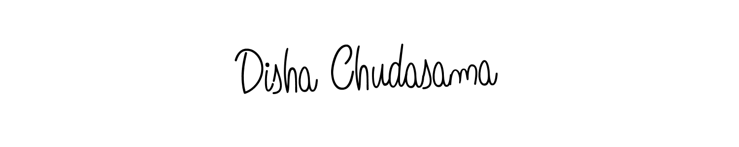 How to make Disha Chudasama name signature. Use Angelique-Rose-font-FFP style for creating short signs online. This is the latest handwritten sign. Disha Chudasama signature style 5 images and pictures png