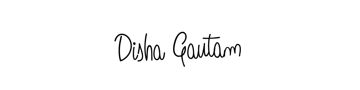 You should practise on your own different ways (Angelique-Rose-font-FFP) to write your name (Disha Gautam) in signature. don't let someone else do it for you. Disha Gautam signature style 5 images and pictures png