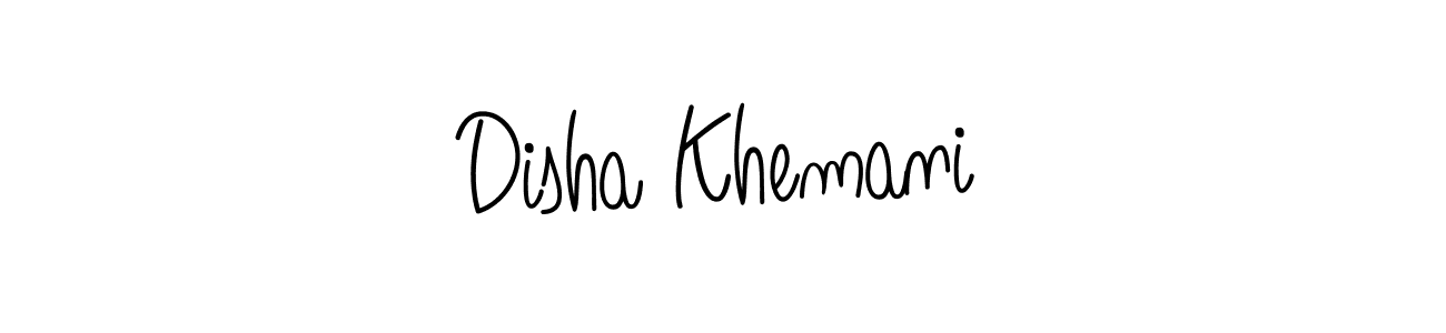 Use a signature maker to create a handwritten signature online. With this signature software, you can design (Angelique-Rose-font-FFP) your own signature for name Disha Khemani. Disha Khemani signature style 5 images and pictures png
