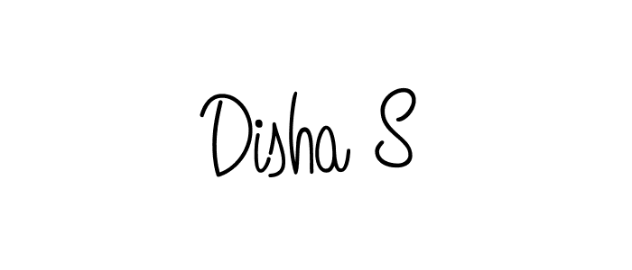 Use a signature maker to create a handwritten signature online. With this signature software, you can design (Angelique-Rose-font-FFP) your own signature for name Disha S. Disha S signature style 5 images and pictures png