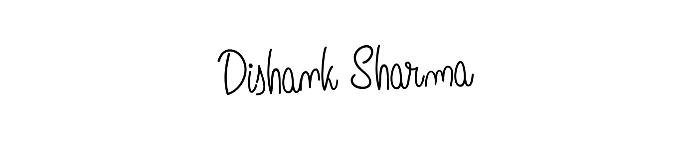 Design your own signature with our free online signature maker. With this signature software, you can create a handwritten (Angelique-Rose-font-FFP) signature for name Dishank Sharma. Dishank Sharma signature style 5 images and pictures png