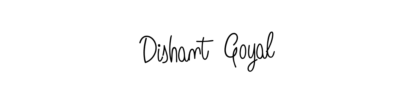 Dishant  Goyal stylish signature style. Best Handwritten Sign (Angelique-Rose-font-FFP) for my name. Handwritten Signature Collection Ideas for my name Dishant  Goyal. Dishant  Goyal signature style 5 images and pictures png