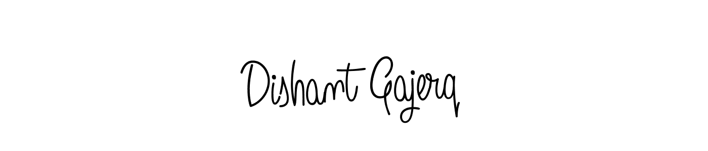 You should practise on your own different ways (Angelique-Rose-font-FFP) to write your name (Dishant Gajerq) in signature. don't let someone else do it for you. Dishant Gajerq signature style 5 images and pictures png