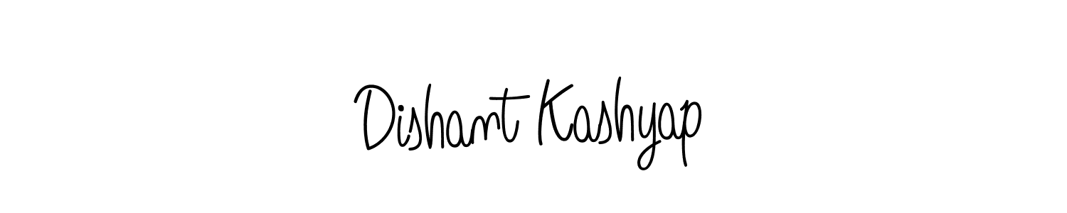Also we have Dishant Kashyap name is the best signature style. Create professional handwritten signature collection using Angelique-Rose-font-FFP autograph style. Dishant Kashyap signature style 5 images and pictures png