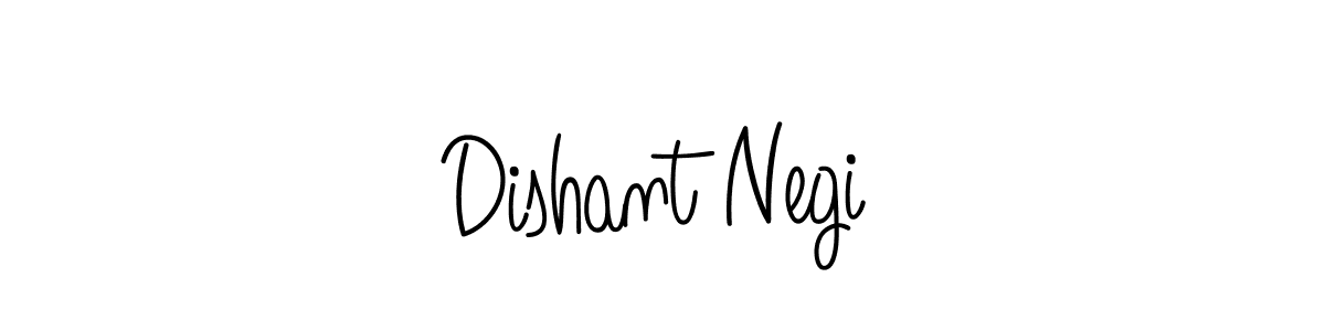 The best way (Angelique-Rose-font-FFP) to make a short signature is to pick only two or three words in your name. The name Dishant Negi include a total of six letters. For converting this name. Dishant Negi signature style 5 images and pictures png