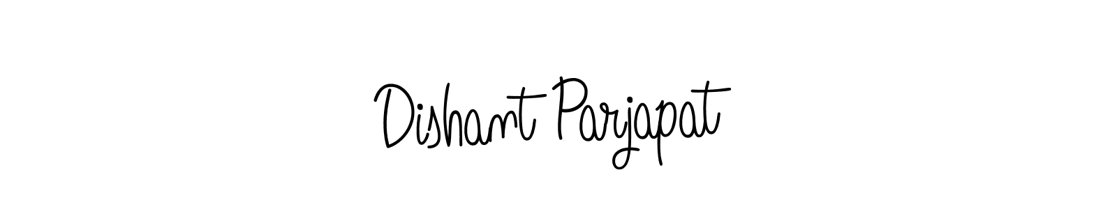 Use a signature maker to create a handwritten signature online. With this signature software, you can design (Angelique-Rose-font-FFP) your own signature for name Dishant Parjapat. Dishant Parjapat signature style 5 images and pictures png
