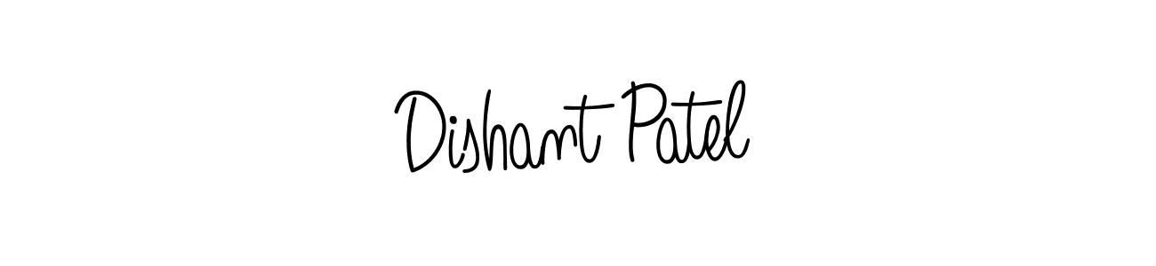 How to Draw Dishant Patel signature style? Angelique-Rose-font-FFP is a latest design signature styles for name Dishant Patel. Dishant Patel signature style 5 images and pictures png