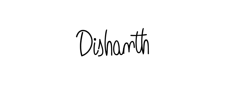 Make a beautiful signature design for name Dishanth. With this signature (Angelique-Rose-font-FFP) style, you can create a handwritten signature for free. Dishanth signature style 5 images and pictures png