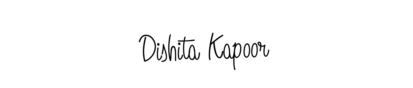 Design your own signature with our free online signature maker. With this signature software, you can create a handwritten (Angelique-Rose-font-FFP) signature for name Dishita Kapoor. Dishita Kapoor signature style 5 images and pictures png