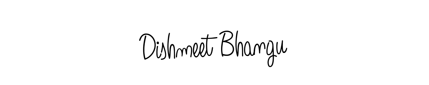 Design your own signature with our free online signature maker. With this signature software, you can create a handwritten (Angelique-Rose-font-FFP) signature for name Dishmeet Bhangu. Dishmeet Bhangu signature style 5 images and pictures png