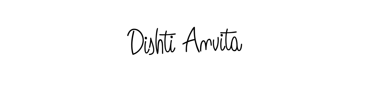 How to make Dishti Anvita signature? Angelique-Rose-font-FFP is a professional autograph style. Create handwritten signature for Dishti Anvita name. Dishti Anvita signature style 5 images and pictures png