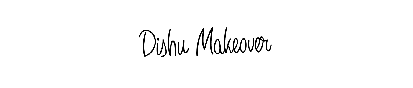 The best way (Angelique-Rose-font-FFP) to make a short signature is to pick only two or three words in your name. The name Dishu Makeover include a total of six letters. For converting this name. Dishu Makeover signature style 5 images and pictures png