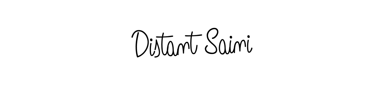 Also we have Distant Saini name is the best signature style. Create professional handwritten signature collection using Angelique-Rose-font-FFP autograph style. Distant Saini signature style 5 images and pictures png