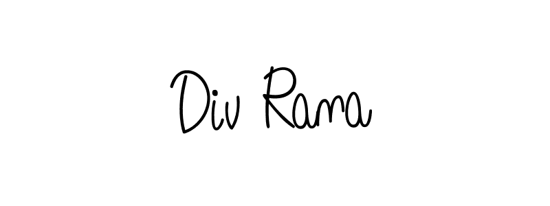 Use a signature maker to create a handwritten signature online. With this signature software, you can design (Angelique-Rose-font-FFP) your own signature for name Div Rana. Div Rana signature style 5 images and pictures png