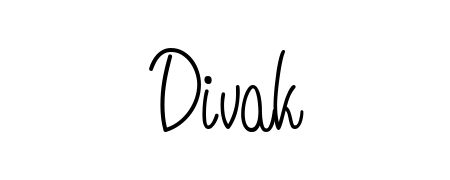 Stand out with a creative autograph for Divak. The Angelique-Rose-font-FFP styling blends modern aesthetics with classic signature flourishes. Divak signature style 5 images and pictures png