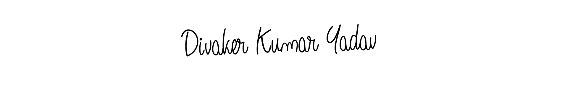 Create a beautiful signature design for name Divaker Kumar Yadav. With this signature (Angelique-Rose-font-FFP) fonts, you can make a handwritten signature for free. Divaker Kumar Yadav signature style 5 images and pictures png