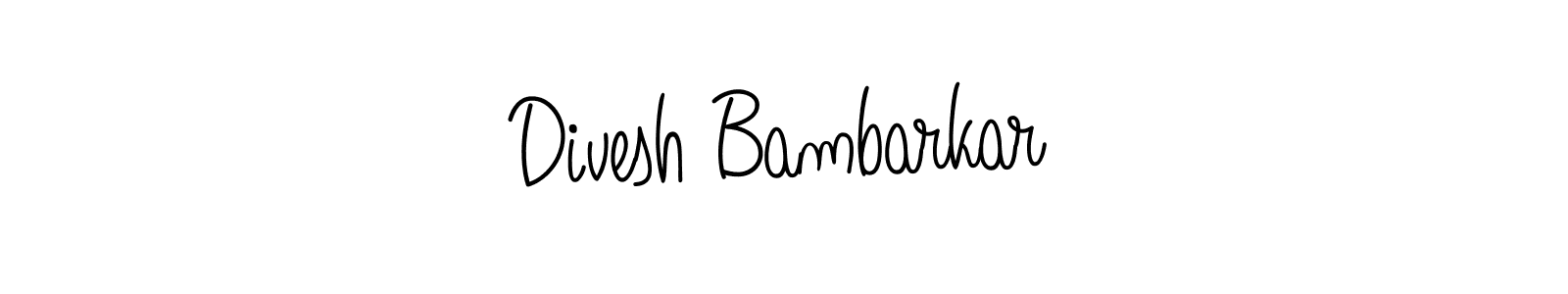 Divesh Bambarkar stylish signature style. Best Handwritten Sign (Angelique-Rose-font-FFP) for my name. Handwritten Signature Collection Ideas for my name Divesh Bambarkar. Divesh Bambarkar signature style 5 images and pictures png