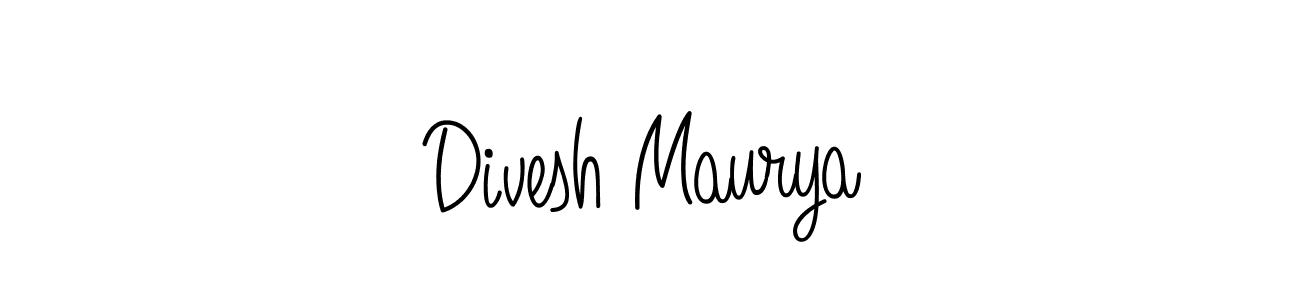 The best way (Angelique-Rose-font-FFP) to make a short signature is to pick only two or three words in your name. The name Divesh Maurya include a total of six letters. For converting this name. Divesh Maurya signature style 5 images and pictures png