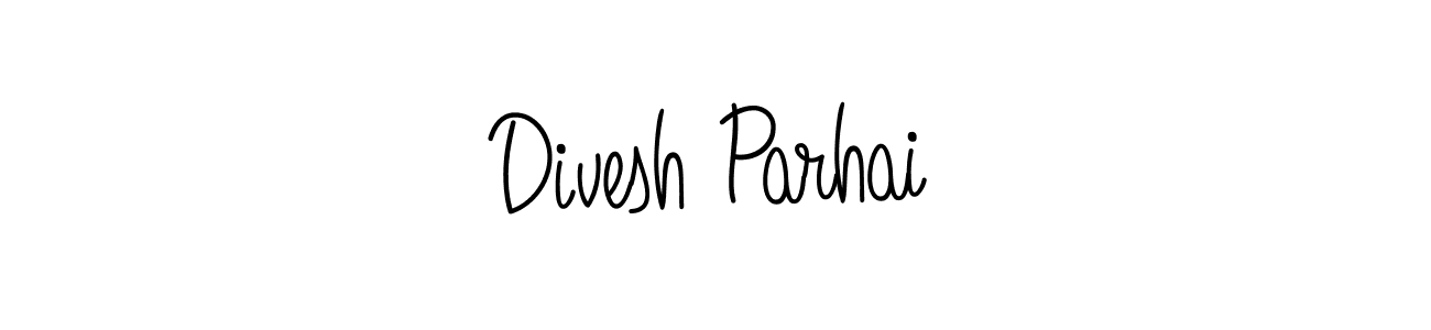 Divesh Parhai stylish signature style. Best Handwritten Sign (Angelique-Rose-font-FFP) for my name. Handwritten Signature Collection Ideas for my name Divesh Parhai. Divesh Parhai signature style 5 images and pictures png