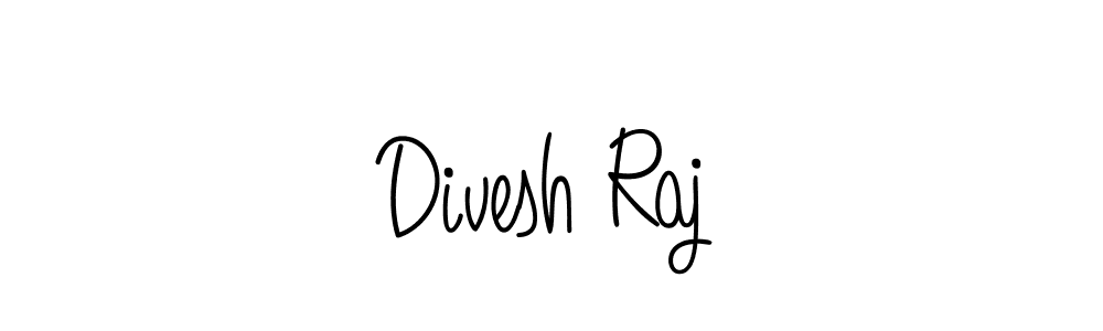Design your own signature with our free online signature maker. With this signature software, you can create a handwritten (Angelique-Rose-font-FFP) signature for name Divesh Raj. Divesh Raj signature style 5 images and pictures png