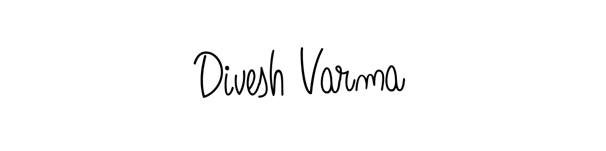 Use a signature maker to create a handwritten signature online. With this signature software, you can design (Angelique-Rose-font-FFP) your own signature for name Divesh Varma. Divesh Varma signature style 5 images and pictures png