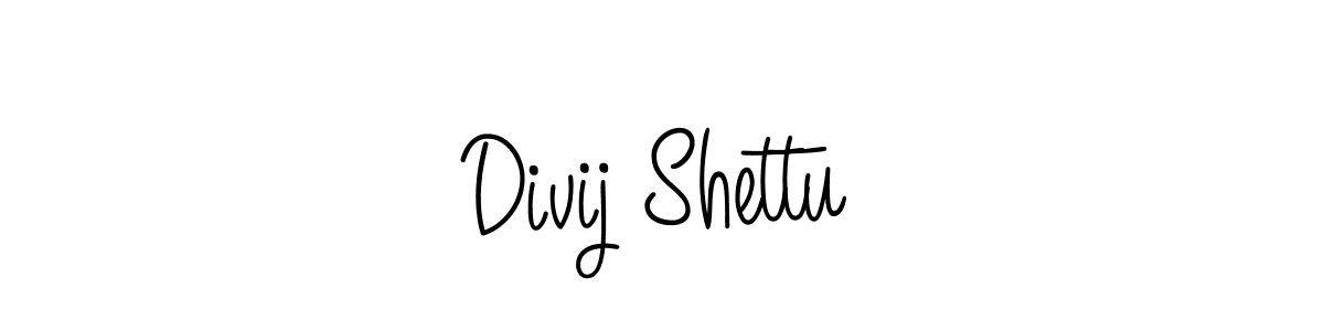 How to make Divij Shettu name signature. Use Angelique-Rose-font-FFP style for creating short signs online. This is the latest handwritten sign. Divij Shettu signature style 5 images and pictures png