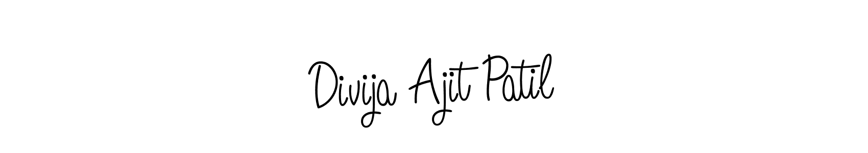 Create a beautiful signature design for name Divija Ajit Patil. With this signature (Angelique-Rose-font-FFP) fonts, you can make a handwritten signature for free. Divija Ajit Patil signature style 5 images and pictures png