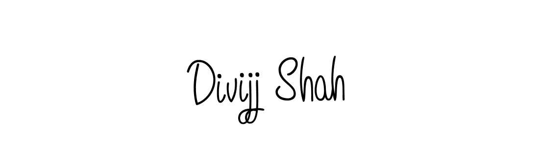 You should practise on your own different ways (Angelique-Rose-font-FFP) to write your name (Divijj Shah) in signature. don't let someone else do it for you. Divijj Shah signature style 5 images and pictures png