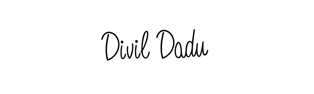 Create a beautiful signature design for name Divil Dadu. With this signature (Angelique-Rose-font-FFP) fonts, you can make a handwritten signature for free. Divil Dadu signature style 5 images and pictures png