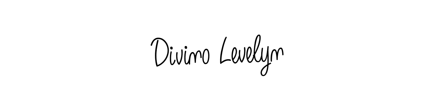 Use a signature maker to create a handwritten signature online. With this signature software, you can design (Angelique-Rose-font-FFP) your own signature for name Divino Levelyn. Divino Levelyn signature style 5 images and pictures png