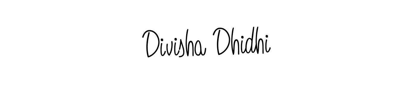 How to make Divisha Dhidhi name signature. Use Angelique-Rose-font-FFP style for creating short signs online. This is the latest handwritten sign. Divisha Dhidhi signature style 5 images and pictures png