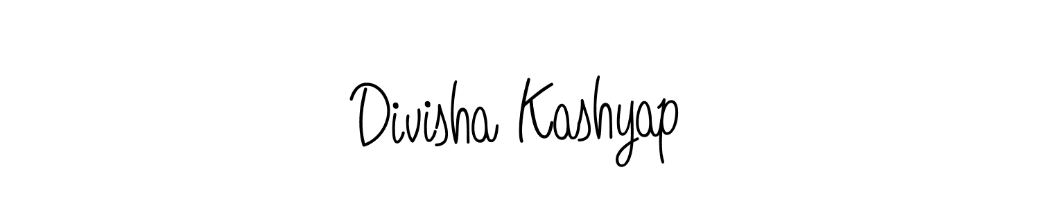 You should practise on your own different ways (Angelique-Rose-font-FFP) to write your name (Divisha Kashyap) in signature. don't let someone else do it for you. Divisha Kashyap signature style 5 images and pictures png