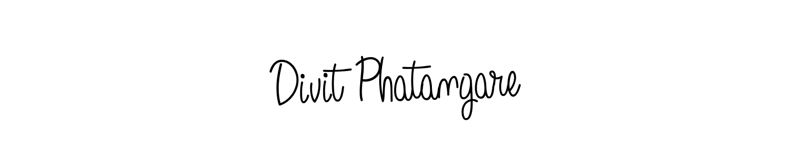 You should practise on your own different ways (Angelique-Rose-font-FFP) to write your name (Divit Phatangare) in signature. don't let someone else do it for you. Divit Phatangare signature style 5 images and pictures png