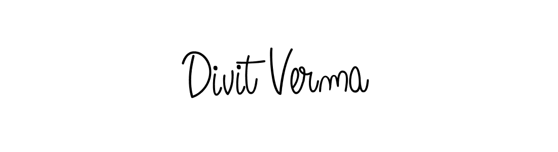 How to make Divit Verma signature? Angelique-Rose-font-FFP is a professional autograph style. Create handwritten signature for Divit Verma name. Divit Verma signature style 5 images and pictures png