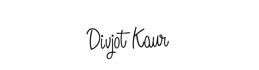 How to make Divjot Kaur name signature. Use Angelique-Rose-font-FFP style for creating short signs online. This is the latest handwritten sign. Divjot Kaur signature style 5 images and pictures png