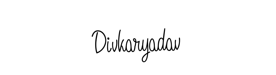 Also we have Divkaryadav name is the best signature style. Create professional handwritten signature collection using Angelique-Rose-font-FFP autograph style. Divkaryadav signature style 5 images and pictures png