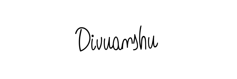 Divuanshu stylish signature style. Best Handwritten Sign (Angelique-Rose-font-FFP) for my name. Handwritten Signature Collection Ideas for my name Divuanshu. Divuanshu signature style 5 images and pictures png