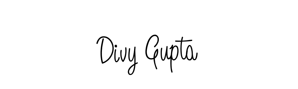 Make a beautiful signature design for name Divy Gupta. With this signature (Angelique-Rose-font-FFP) style, you can create a handwritten signature for free. Divy Gupta signature style 5 images and pictures png