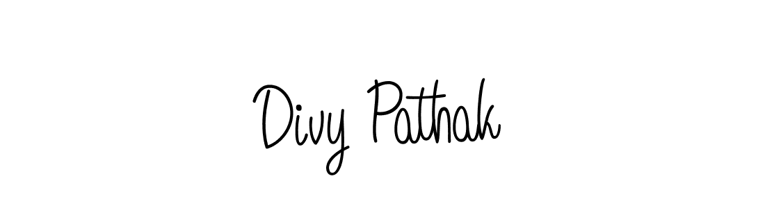 Divy Pathak stylish signature style. Best Handwritten Sign (Angelique-Rose-font-FFP) for my name. Handwritten Signature Collection Ideas for my name Divy Pathak. Divy Pathak signature style 5 images and pictures png