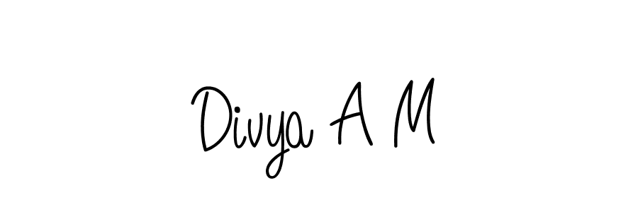 Once you've used our free online signature maker to create your best signature Angelique-Rose-font-FFP style, it's time to enjoy all of the benefits that Divya A M name signing documents. Divya A M signature style 5 images and pictures png