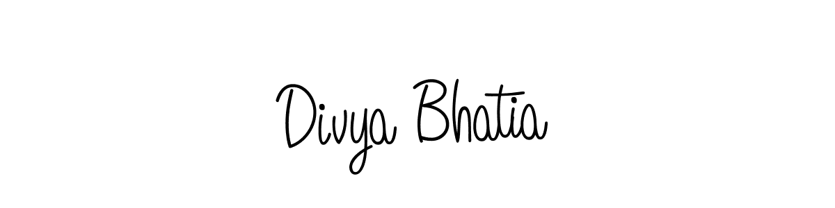 if you are searching for the best signature style for your name Divya Bhatia. so please give up your signature search. here we have designed multiple signature styles  using Angelique-Rose-font-FFP. Divya Bhatia signature style 5 images and pictures png
