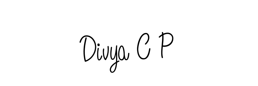 How to Draw Divya C P signature style? Angelique-Rose-font-FFP is a latest design signature styles for name Divya C P. Divya C P signature style 5 images and pictures png