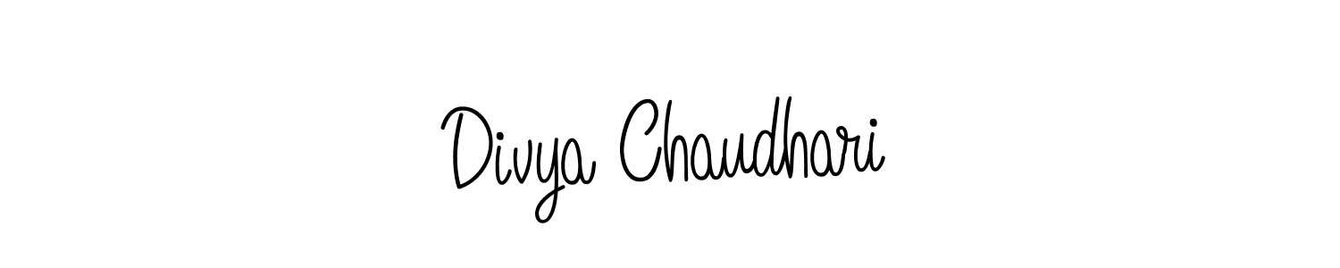 You should practise on your own different ways (Angelique-Rose-font-FFP) to write your name (Divya Chaudhari) in signature. don't let someone else do it for you. Divya Chaudhari signature style 5 images and pictures png