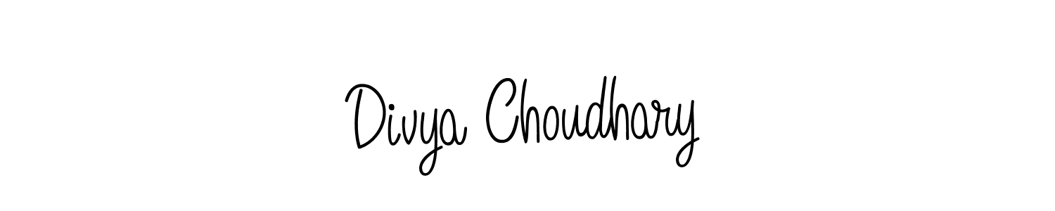 Divya Choudhary stylish signature style. Best Handwritten Sign (Angelique-Rose-font-FFP) for my name. Handwritten Signature Collection Ideas for my name Divya Choudhary. Divya Choudhary signature style 5 images and pictures png