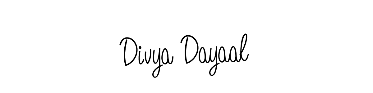 The best way (Angelique-Rose-font-FFP) to make a short signature is to pick only two or three words in your name. The name Divya Dayaal include a total of six letters. For converting this name. Divya Dayaal signature style 5 images and pictures png