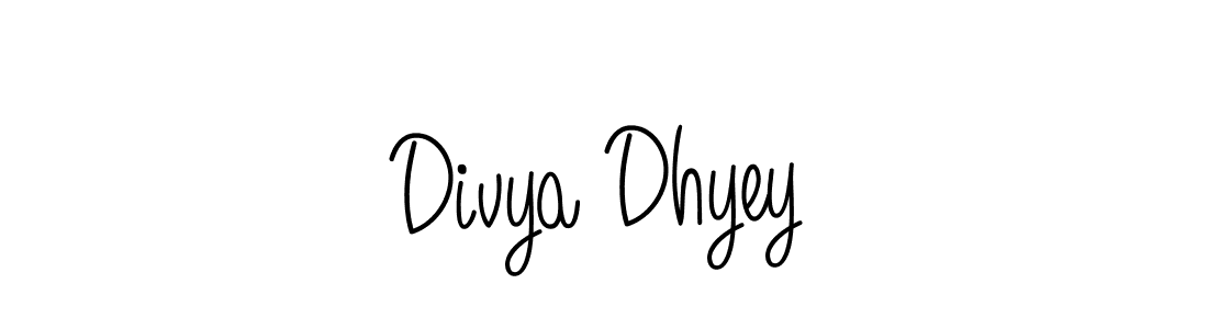 How to make Divya Dhyey signature? Angelique-Rose-font-FFP is a professional autograph style. Create handwritten signature for Divya Dhyey name. Divya Dhyey signature style 5 images and pictures png