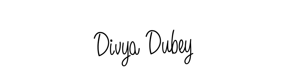 Use a signature maker to create a handwritten signature online. With this signature software, you can design (Angelique-Rose-font-FFP) your own signature for name Divya Dubey. Divya Dubey signature style 5 images and pictures png